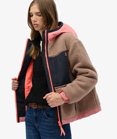 Vintage Hooded Sherpa Jacket Image 2