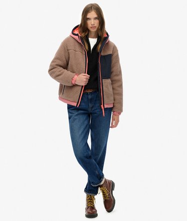 Vintage Hooded Sherpa Jacket Image 3
