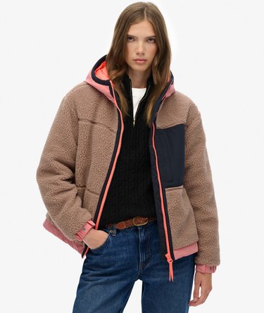 Vintage Hooded Sherpa Jacket Image 1