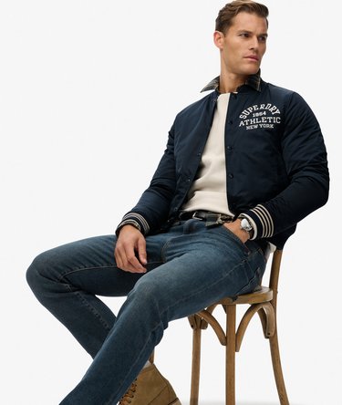 Athletic Varsity Bomber Jacket Image 2