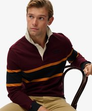Vintage Athletic Stripe Rugby Top