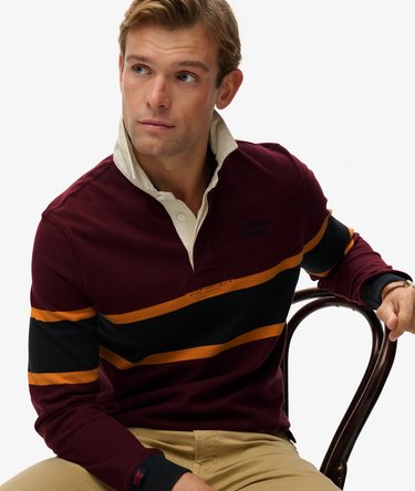 Maglia da rugby a righe vintage Athletic Image 2