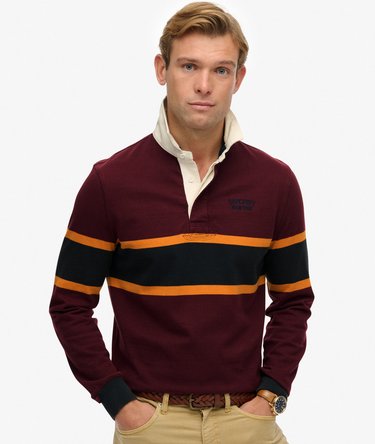 Maglia da rugby a righe vintage Athletic Image 1