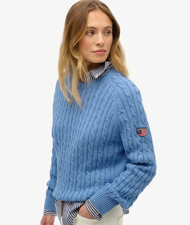 Slouchy Cable Knit Jumper Image 2