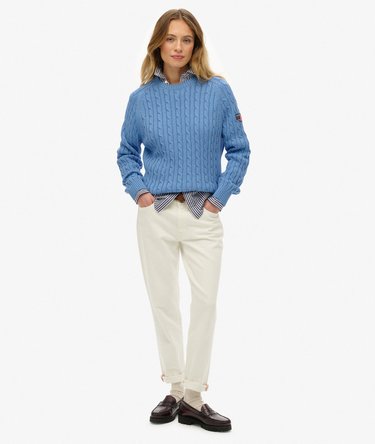Slouchy Cable Knit Jumper Image 3