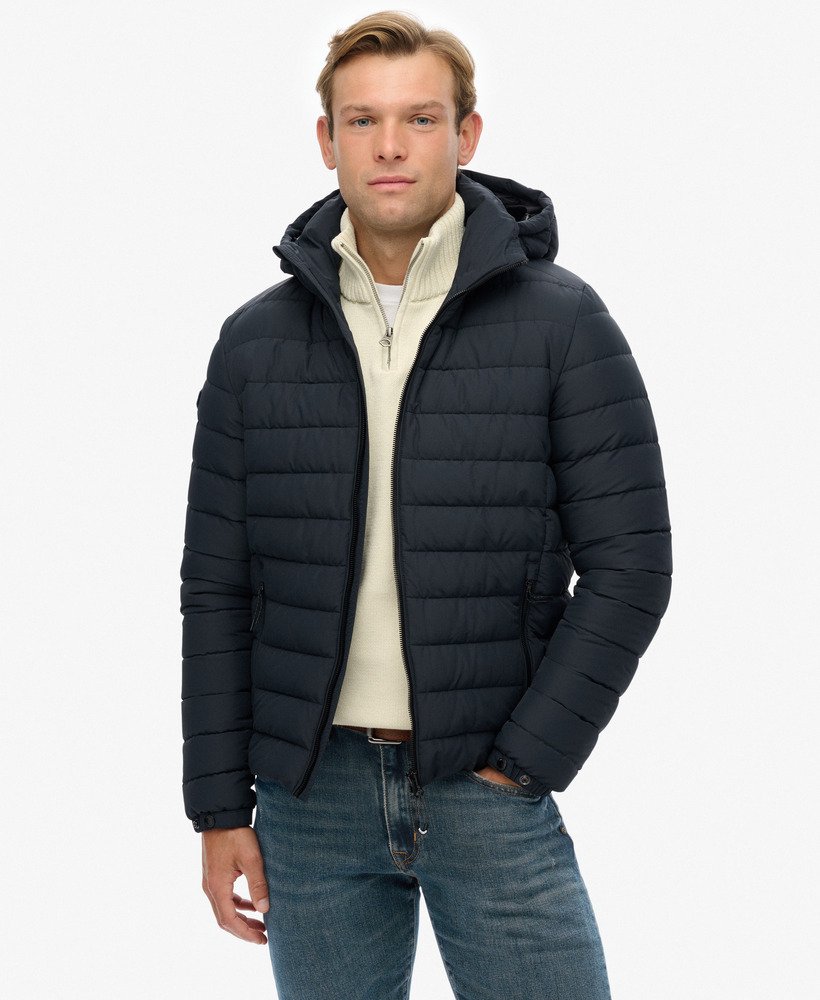 Hooded Fuji Padded Jacket-Eclipse Navy