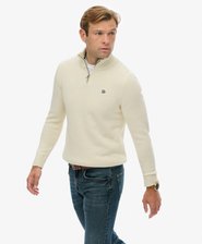 Cotton Half Zip Knit Jumper