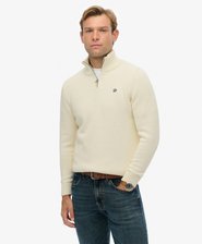 Cotton Half Zip Knit Jumper