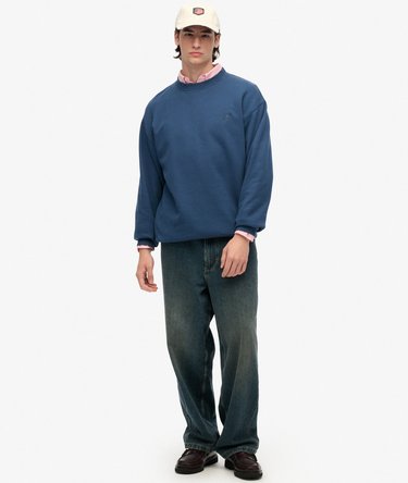 Blank Oversized Crew Sweatshirt Image 2