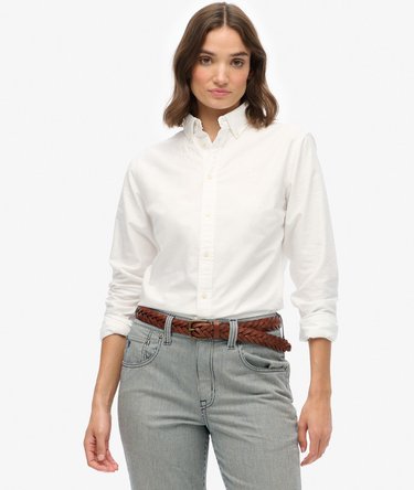 Camisa Oxford Slim Manga Larga Image 1