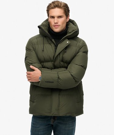 Hooded Five Baffle Sports Puffer Jacket Image 4