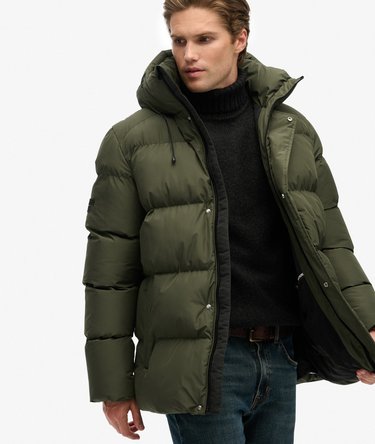 Hooded Five Baffle Sports Puffer Jacket Image 2