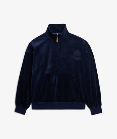 Country Club velours trui met kwartrits Image 7