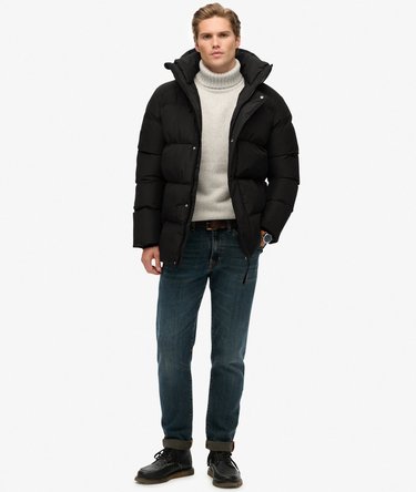 Hooded Five Baffle Sports Puffer Jacket Image 3