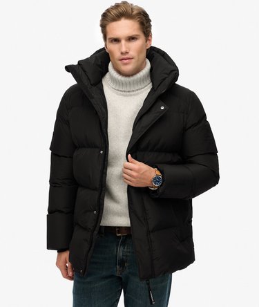 Hooded Five Baffle Sports Puffer Jacket Image 1