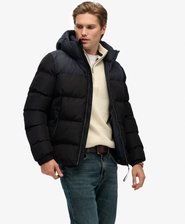 Colourblock Hooded Puffer Jacket