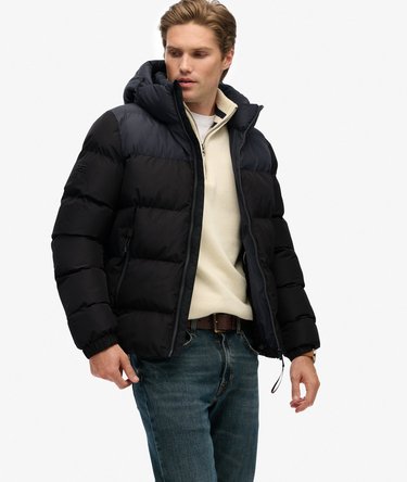 Colourblock Hooded Puffer Jacket Image 2