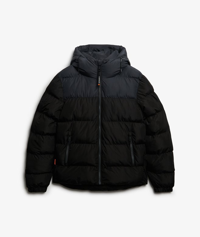 Colourblock Hooded Puffer Jacket