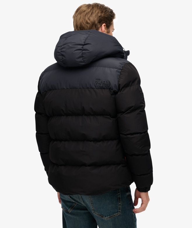 Colourblock Hooded Puffer Jacket