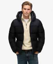 Colourblock Hooded Puffer Jacket