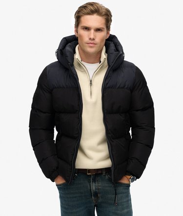 Colourblock Hooded Puffer Jacket Image 1