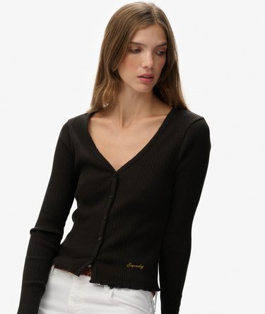 Essential Button Through Long Sleeve Top Image 2