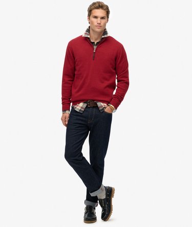 Essentials Baumwoll-Pullover mit Reißverschluss Image 3