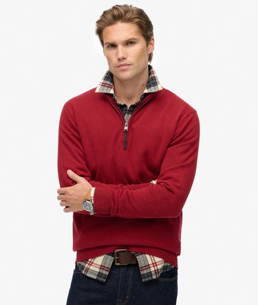 Essentials Baumwoll-Pullover mit Reißverschluss Image 1