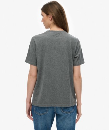 Organic Cotton Vintage Logo Scripted Coll T-Shirt Image 5