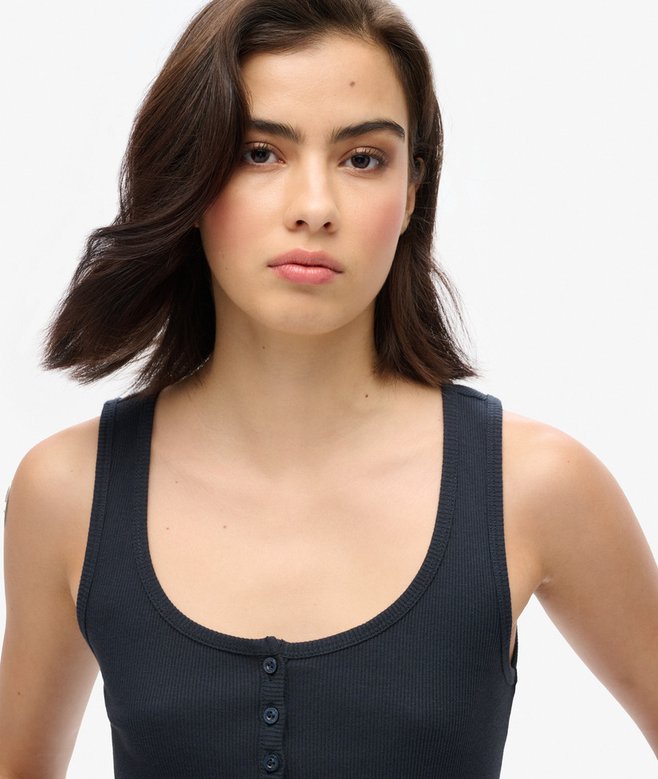 Athletic Essentials Button Down Vest Top