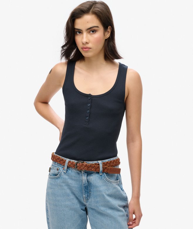 Athletic Essentials Button Down Vest Top