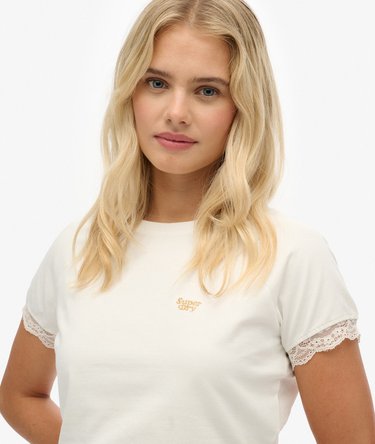 90s Lace Trim T-Shirt Image 4