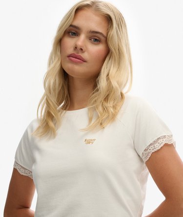 90s Lace Trim T-Shirt Image 2