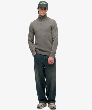 Puolivetoketjullinen Cotton Classics -neulepusero Image 3
