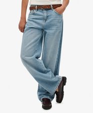 Jean large à taille mi-haute en coton biologique