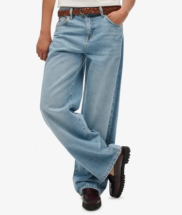 Jean large à taille mi-haute en coton biologique Image 2