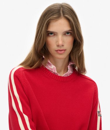 Lässiger Strickpullover mit Streifen Image 4