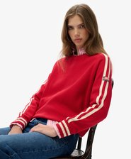 Lässiger Strickpullover mit Streifen