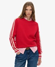 Lässiger Strickpullover mit Streifen