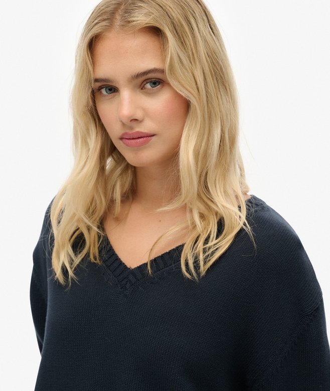 Oversized V Neck Jumper