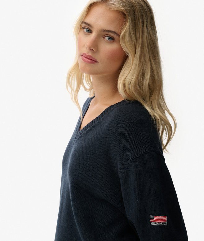 Oversized V Neck Jumper