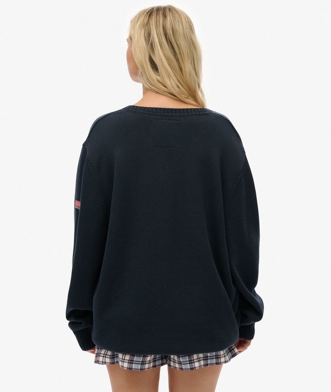 Oversized V Neck Jumper