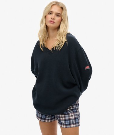 Maglione oversize con scollo a V Image 1