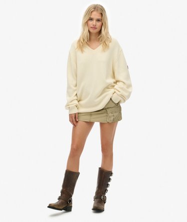 Maglione oversize con scollo a V Image 2