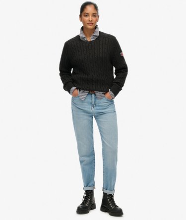 Slouchy Cable Knit Jumper Image 2