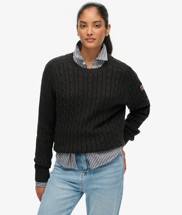 Slouchy Cable Knit Jumper Image 1
