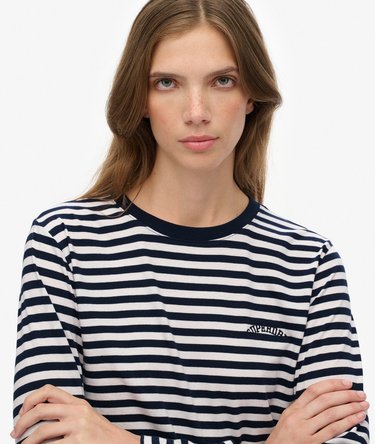 Essential Logo Stripe Long Sleeve Top Image 4