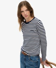 Essential Logo Stripe Long Sleeve Top