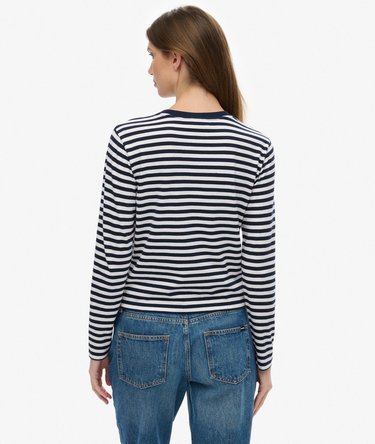 Essential Logo Stripe Long Sleeve Top Image 5