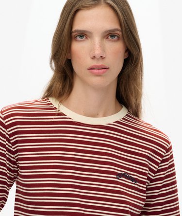 Essential Logo Stripe Langarmshirt Image 4